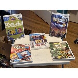 Wii Games Lot Of 5 , Ben 10, High School Musical, Kabooki, Rayman, Thrillville